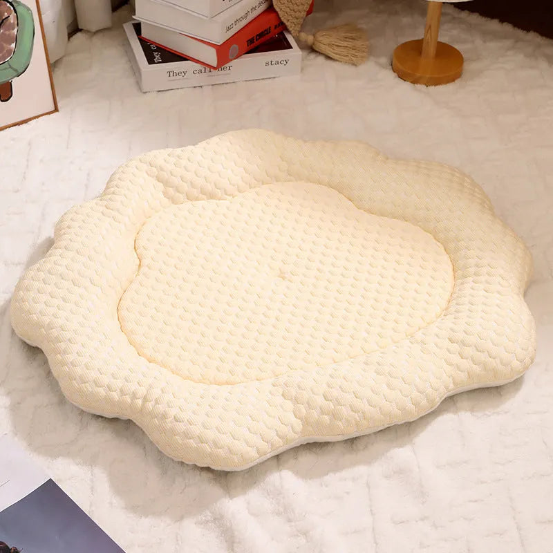 Pet sleeping mat 70 x 55 cm sponge PP cotton filled cat dog bed in grey green pink yellow
