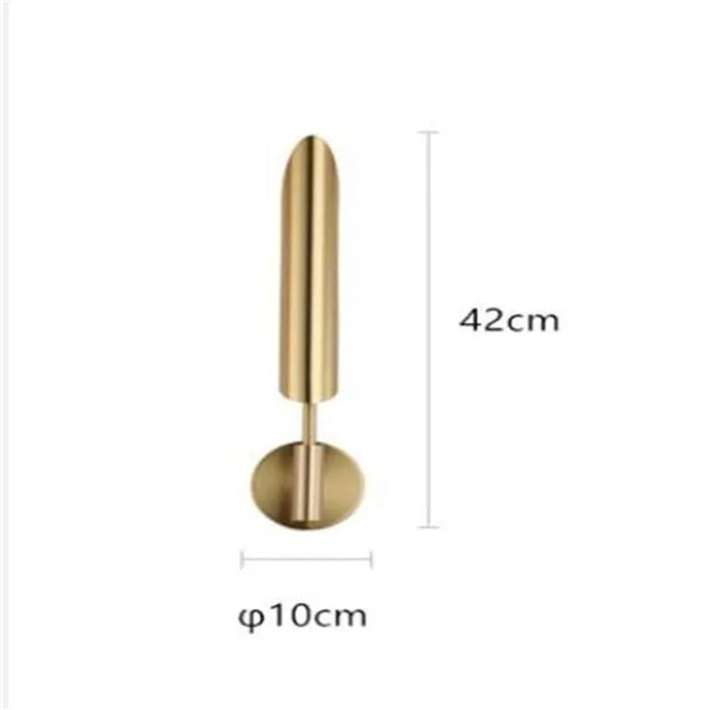 Modern minimalist bedside lamp with glass shade and iron body, warm light