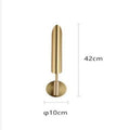 Modern minimalist bedside lamp with glass shade and iron body, warm light