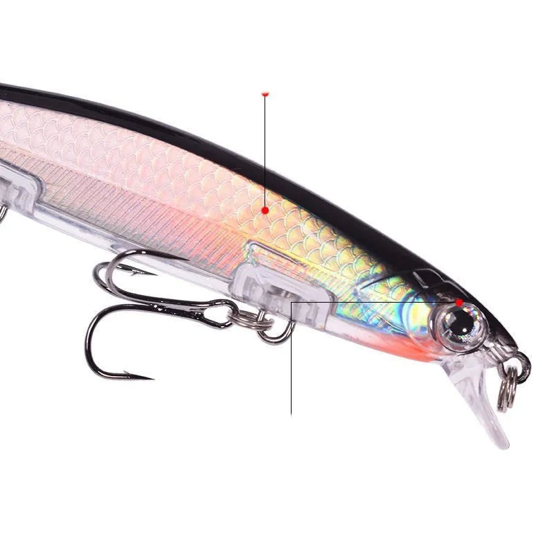 11cm slow heavy minnow fishing lure in colour variations for trout and bass
