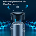 Car cup holder aromatherapy solid balm in aluminium alloy holder with Gulong ointment, black colour, cylinder shape