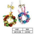 Wooden parrot nibble toy with coloured beads, cotton rope option and ringing parts, 10cm style