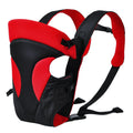 Multifunctional baby carrier with shoulder straps and horizontal hug design in claret colour