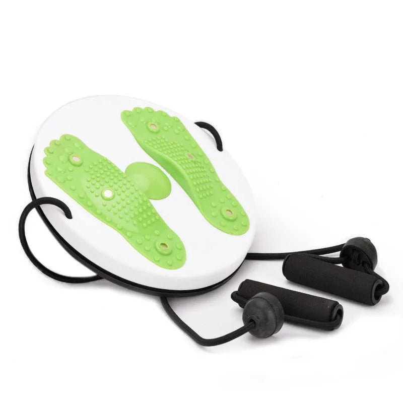 27.5cm waist twisting machine with pull rope in purple, green, rose, or pink for home office outdoor fitness