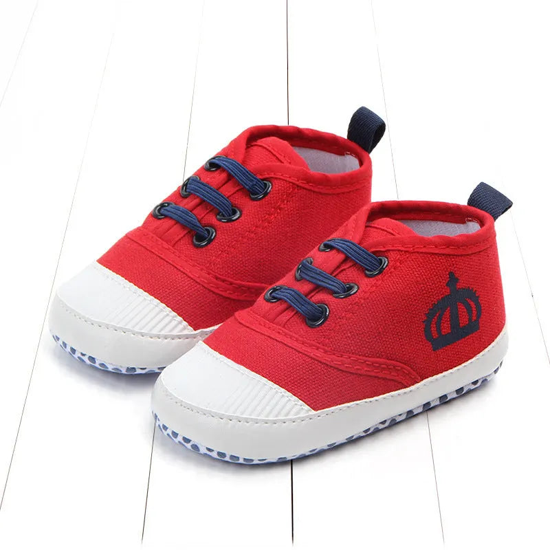 Canvas toddler shoes in white with elastic band closure cotton upper size 12cm