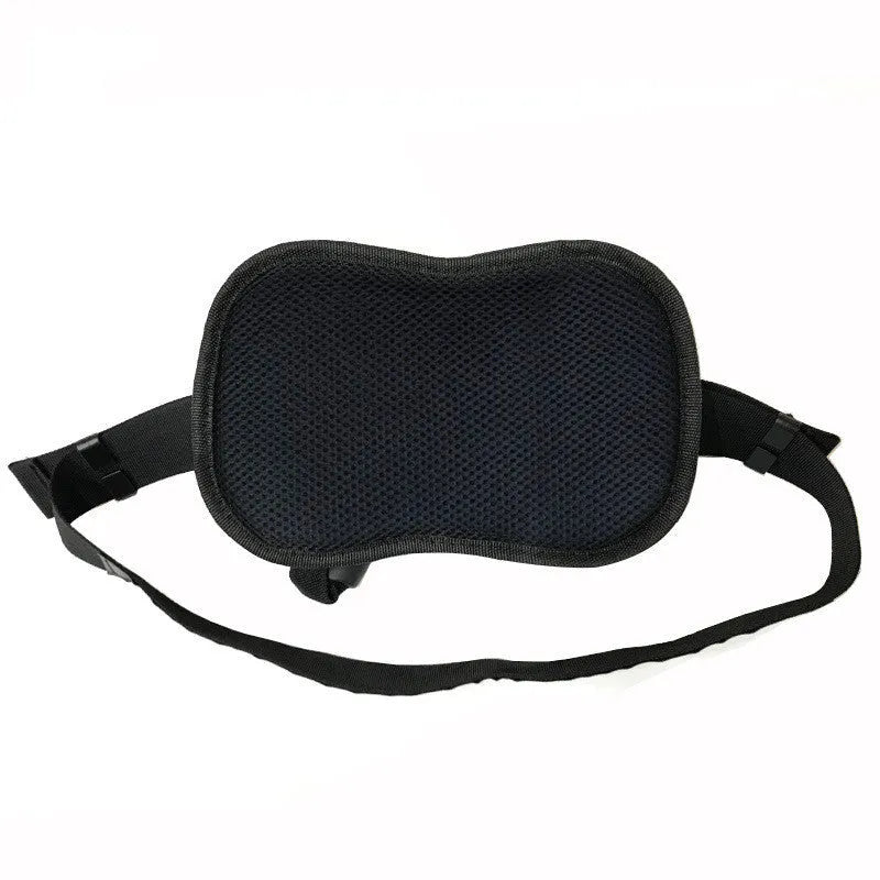 Black motorcycle back seat safety handle armrest with adjustable waistband and breathable mesh padding