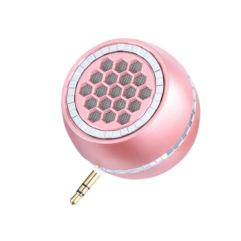 Universal single-channel portable speaker amplifier in black, local gold, and rose gold finishes.