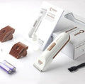 White pet grooming clippers with ceramic blades for dogs and cats