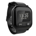 Aiqiangua S3 black smart positioning watch with wrist strap for adult and elderly users