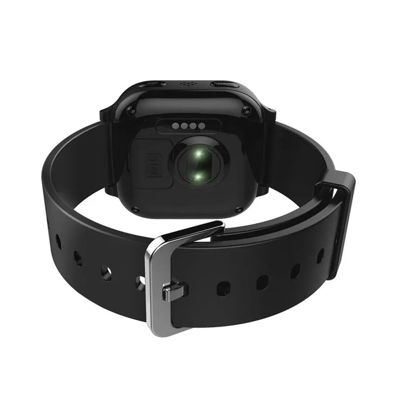 Aiqiangua S3 black smart positioning watch with wrist strap for adult and elderly users