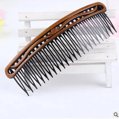 Fashion retro plastic resin hair comb in Korean style for women, available in multiple colours