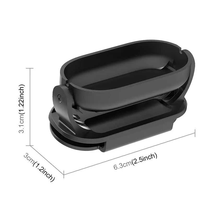Black plastic magnetic camera bracket for Insta360 GO3 and GO3S with fixed frame cap clip