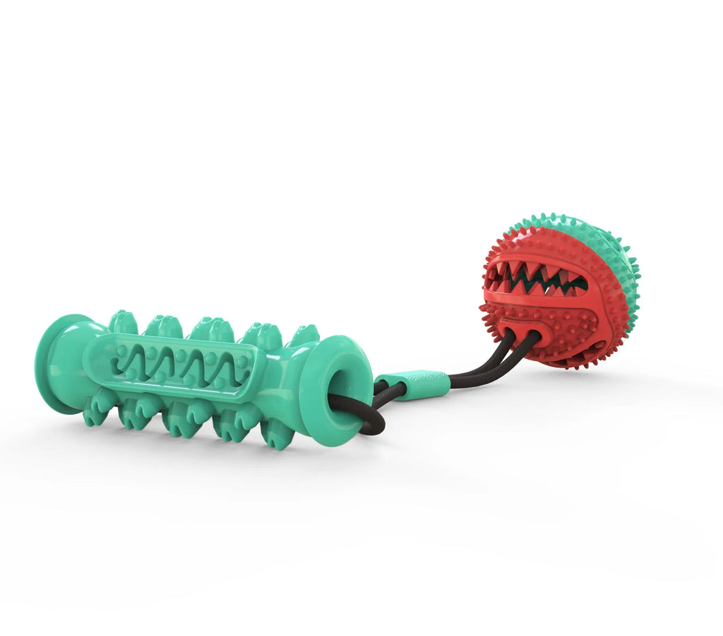 Pet toy set with pull rope, 8.5cm training ball, and 12cm molar stick for dogs