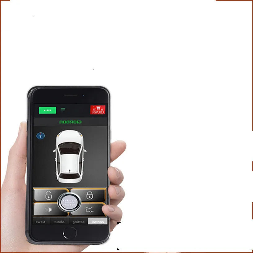 GSM mobile phone controlled car door lock with app remote central locking and tail box