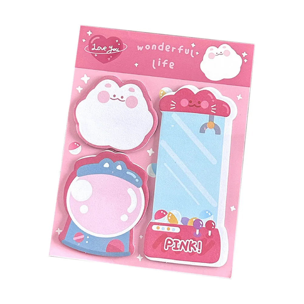 Cartoon sticky notes pad 60 sheets 10x13cm with four cover colour options