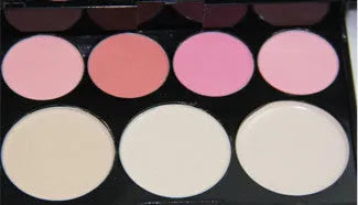 Compact 3-layer makeup box with 24 colour eyeshadow 8 colour lipstick and brushes in portable case 14.2cm x 11cm x 3cm