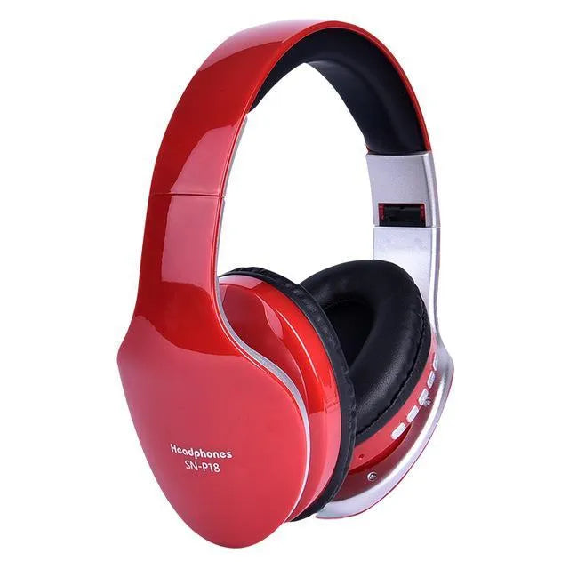 HobbyLane Bluetooth wireless headset in black, red, or white colour with over-ear cups