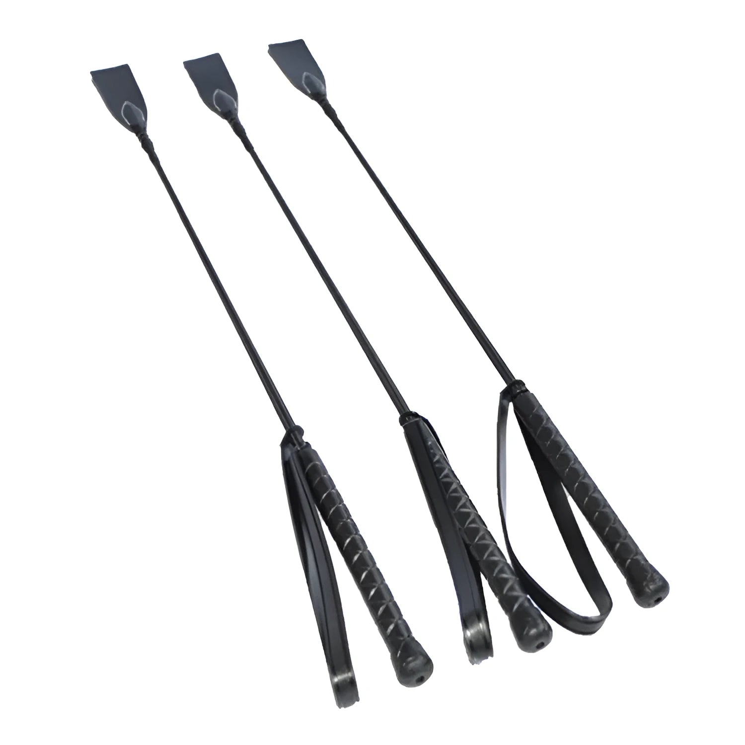Short low carbon steel rider whip for obstacle training on flat surface