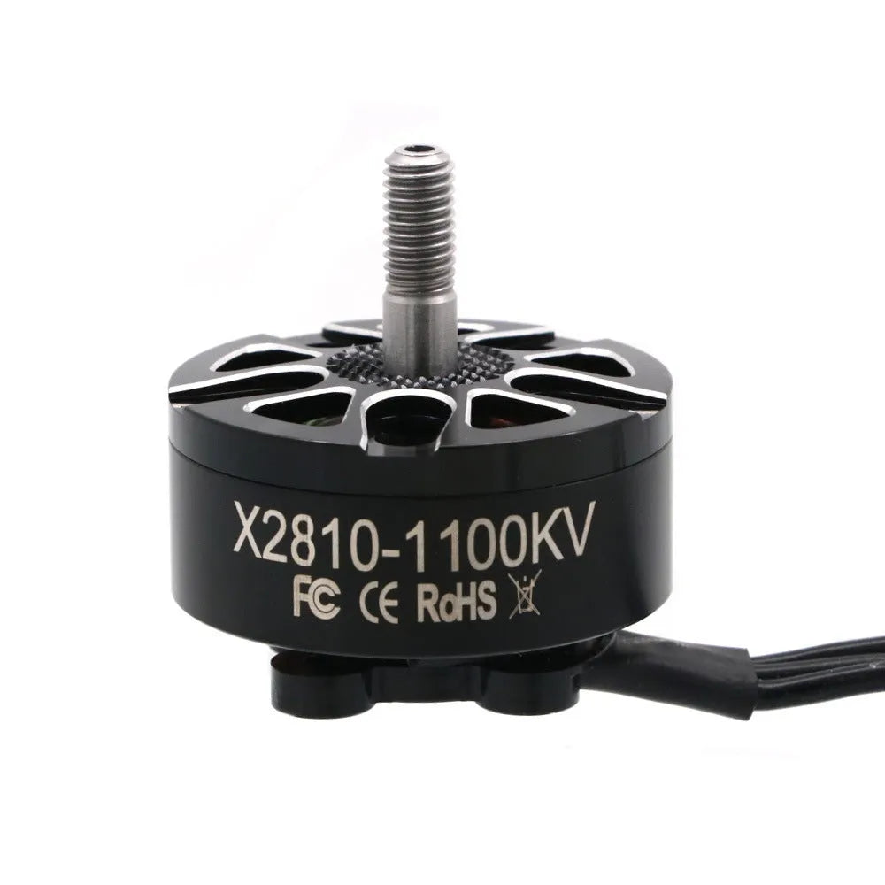 X2810 series brushless motor for RC drone and multi-axis flight model with metal construction.