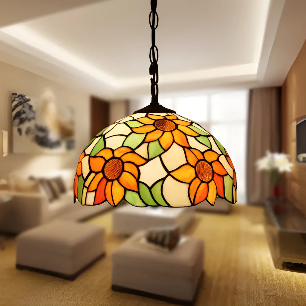 European baroque style chandelier with abstract shape and coloured glaze finish, shown as a hanging ornament.