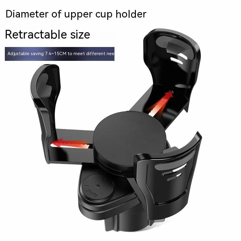 Second generation car cup holder modification in ABS plastic with carbon fibre or matte finish