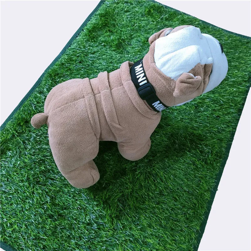 Green dog grass pee mat with realistic texture for indoor outdoor pet training