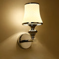Glass wall light with petal shade, E27 holder and button switch, 260x100mm, for living room hallway staircase