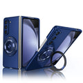 Silicone phone case with magnetic rotating bracket for Samsung Galaxy Z Fold 3 4 5 6 in frosted finish, multiple colours
