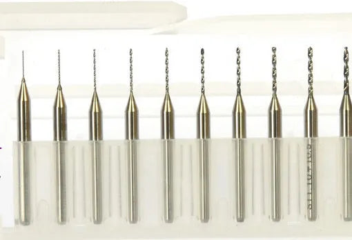 Imported tungsten carbide micro engraving bits in various diameters from 0.10mm to 2.00mm