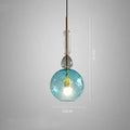 Glass bar counter chandelier with macarons candy design and adjustable height.
