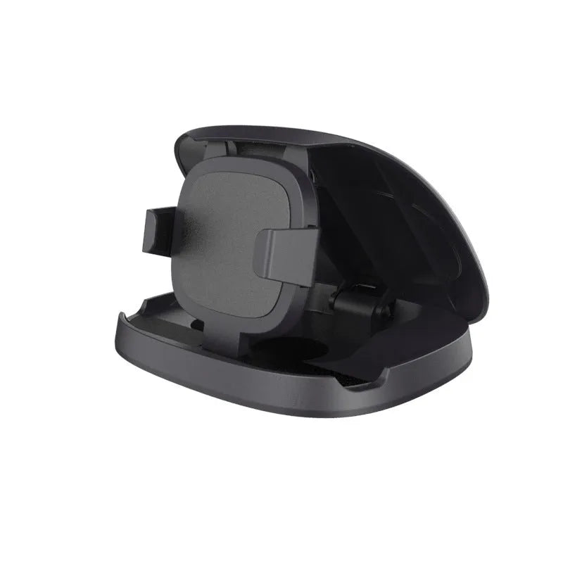Black plastic rotating suction cup car navigator bracket for smartphones and GPS devices