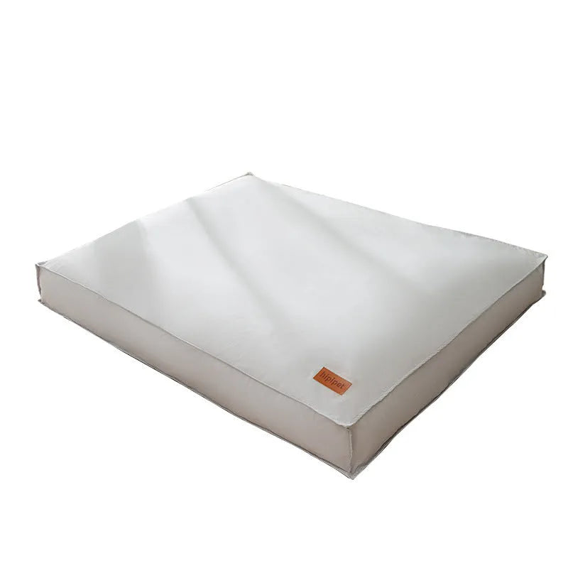 Waterproof dog bed mat with non-slip base, removable washable cover and PP cotton filling