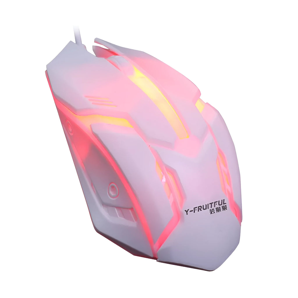 6-button wireless gaming mouse in black with USB receiver, ergonomic shape, standard size