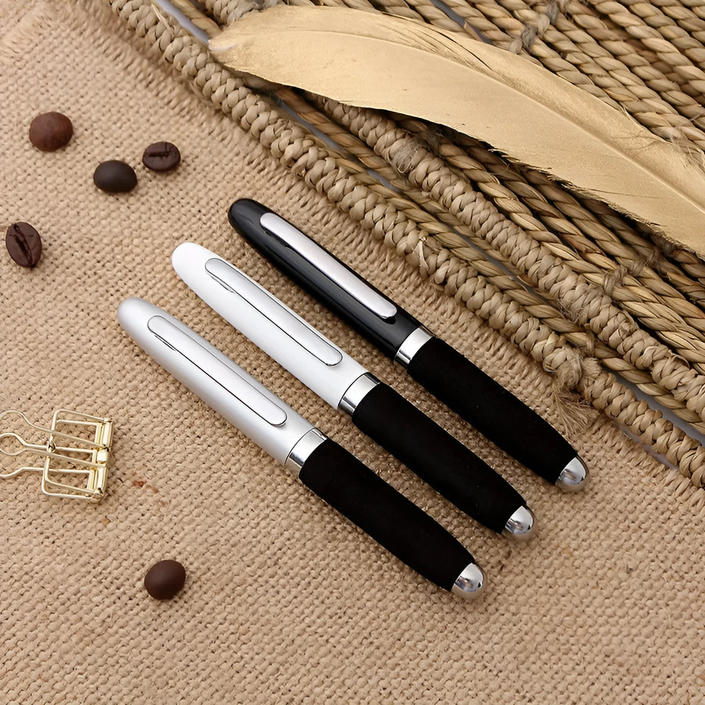 EVA metal cap mini ballpoint pen with compact size and choice of seven ink colours