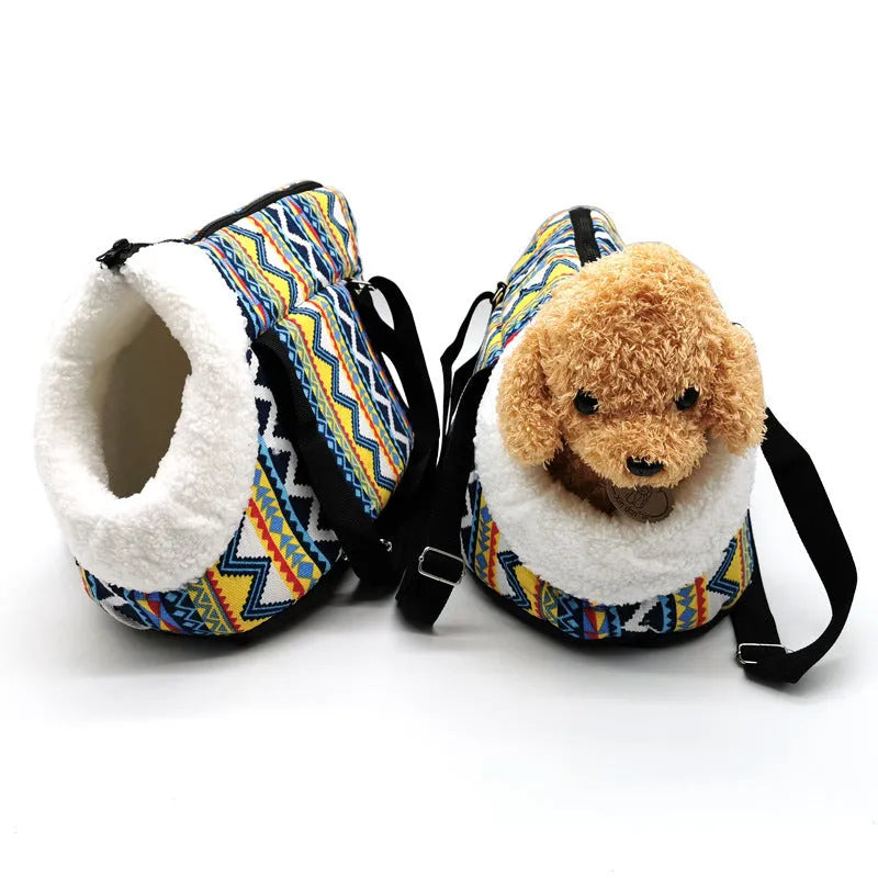 Multi purpose warm canvas cotton pet carrier in camo style for dogs and cats, size S and L
