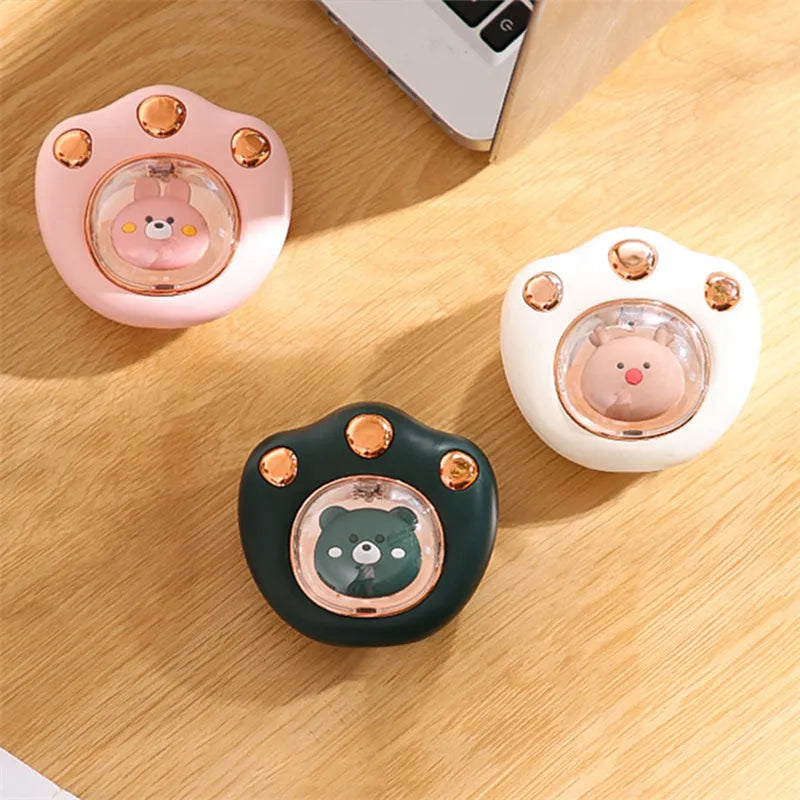 Mini USB rechargeable cat paw electric hand warmer in pink with two temperature settings