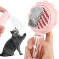 Grey spray cat brush with release button for grooming dogs and cats.