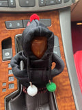 Cloth gear lever hooded sweater cover in Red Christmas, frog, shark, and coloured fur ball styles.