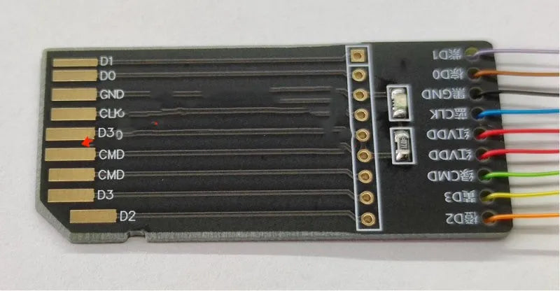 EMMC read and write tool for automotive audio host maintenance on SD card port.