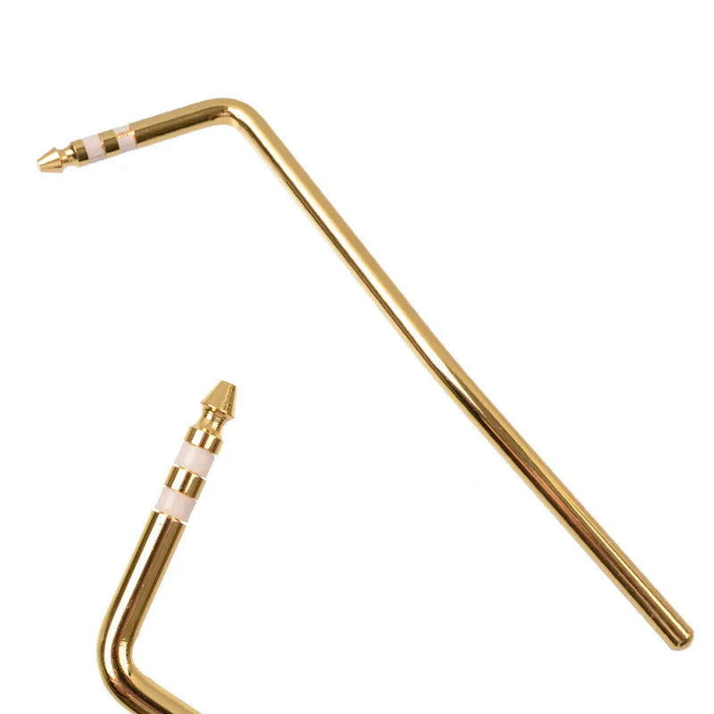 Direct plug-in metal guitar tremolo bar in black, blue, gold, and silver colour options.