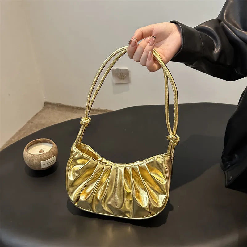 Korean style soft messenger bag with horizontal square shape and sandwich pocket