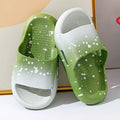 Children's gradient coloured PVC summer slippers with a non-slip sole