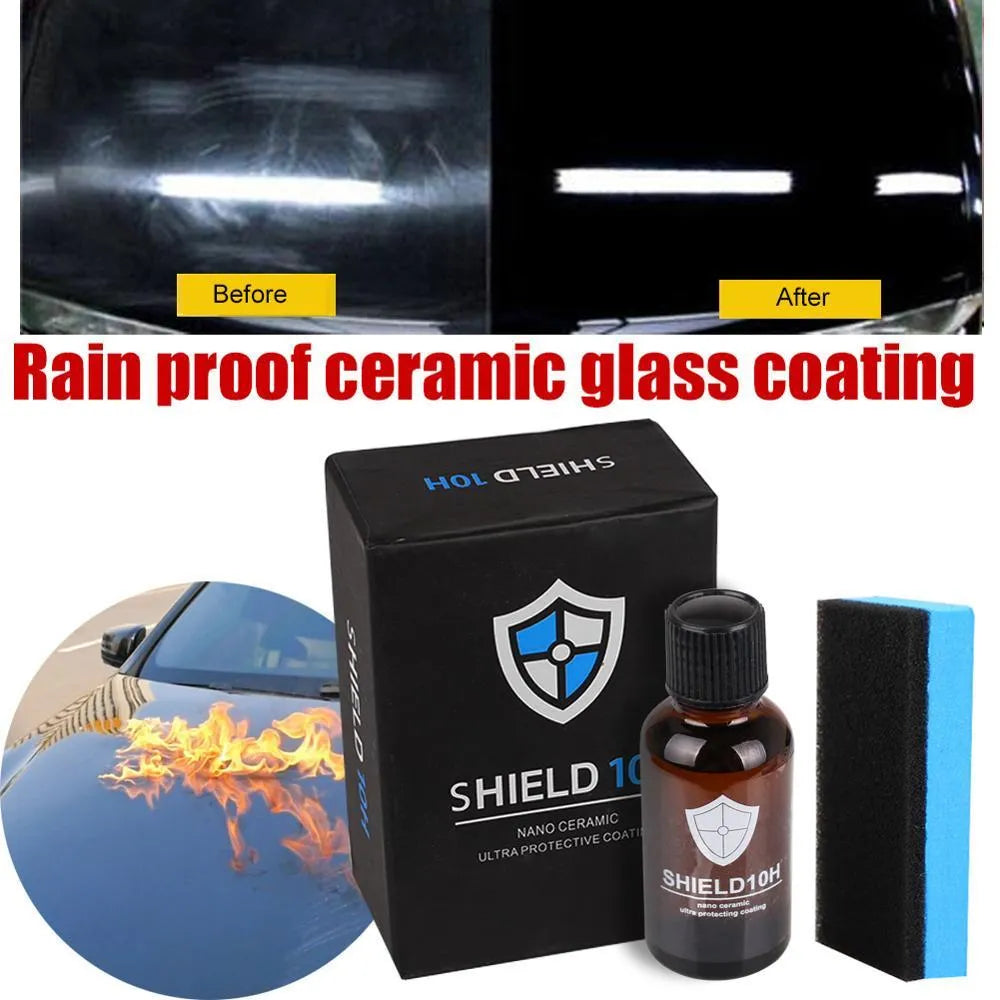 10H automotive nano crystal coating 30ml bottle with black liquid ceramic coat car paint sealant