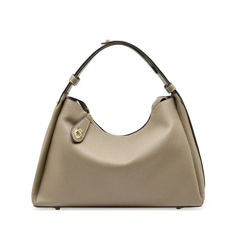 Genuine leather retro cross body shoulder bag for women with zipper and internal pockets
