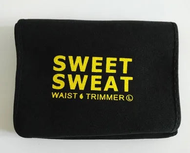 Yellow abdomen belt with adjustable fastening on black background, polyester material, 20cm width