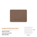 PU leather table mat in beige on dining table with plate and cutlery