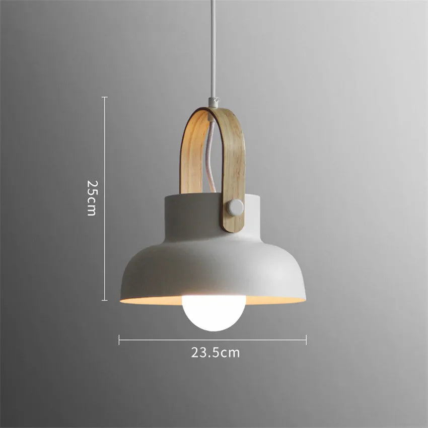 Nordic loft metal pendant light in black with E27 bulb, 90-240v, for restaurant or home use