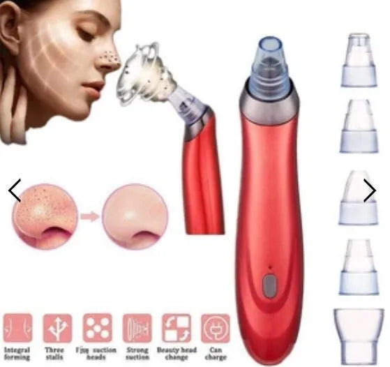 Electric blackhead remover vacuum pore cleaner, 18x2.5x2.5 cm, 3.7V lithium-ion, black gold red white