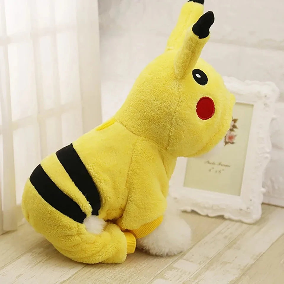 Fleece cat coat with cartoon cosplay hoodie design in autumn winter colours