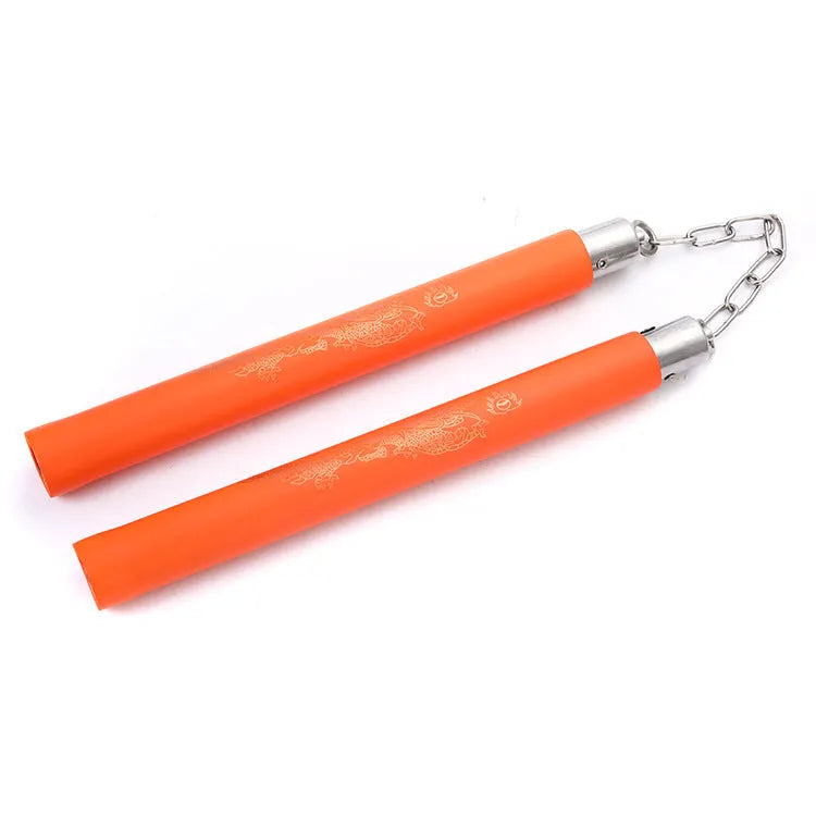 Set of soft EVA sponge nunchaku for children beginners practice in multiple colours